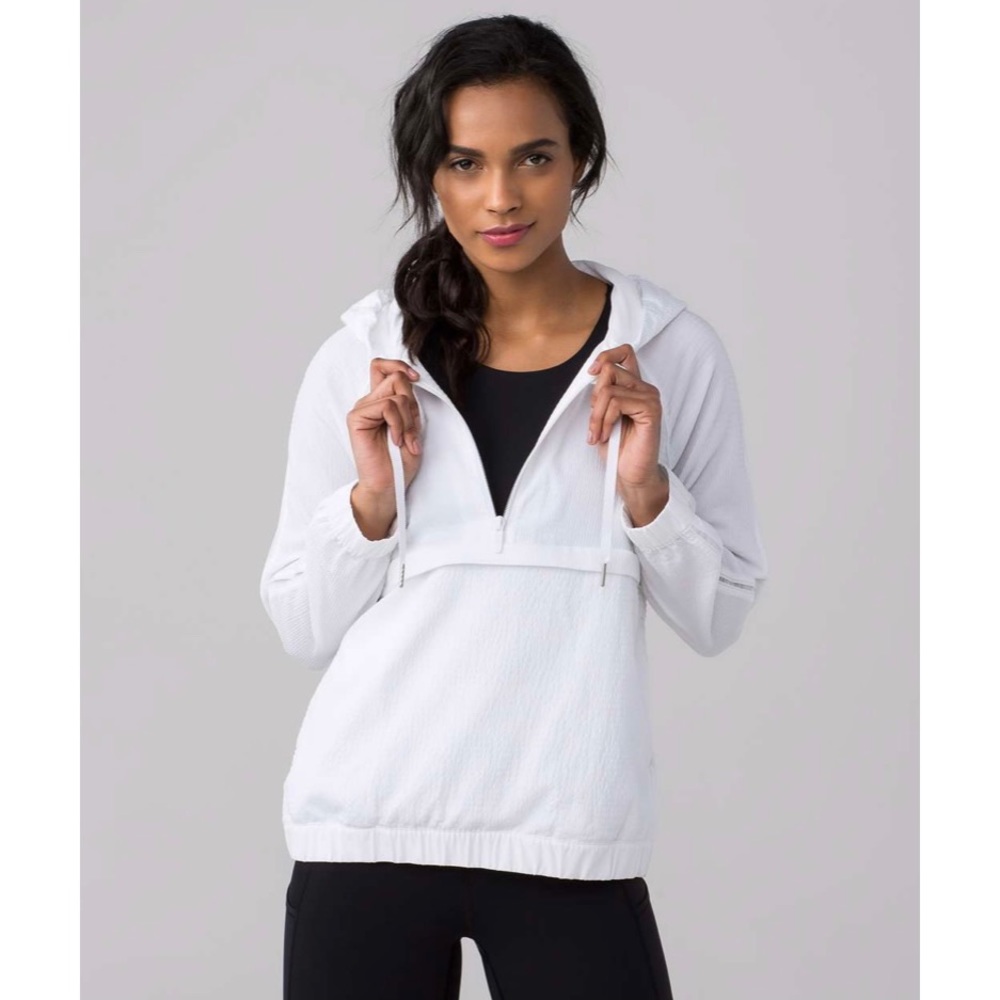 Lululemon Pack Light Half Zip Pullover in White